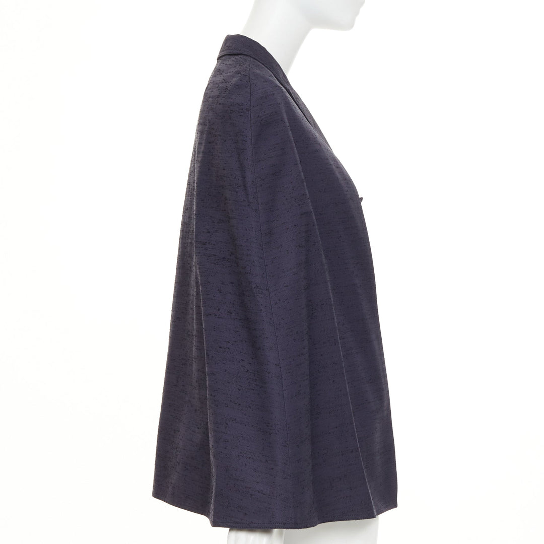 DIOR 2020 Shantung double breasted structured blazer cape jacket FR36 XS