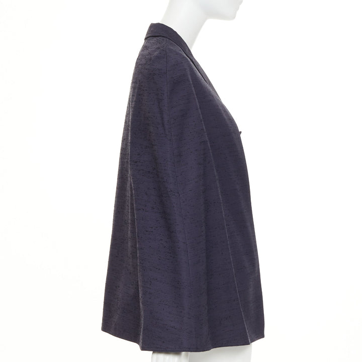 DIOR 2020 Shantung double breasted structured blazer cape jacket FR36 XS