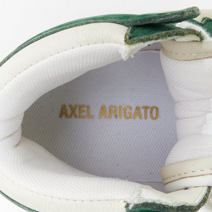 AXEL ARIGATO Dice green seude white leather high top sneakers EU36