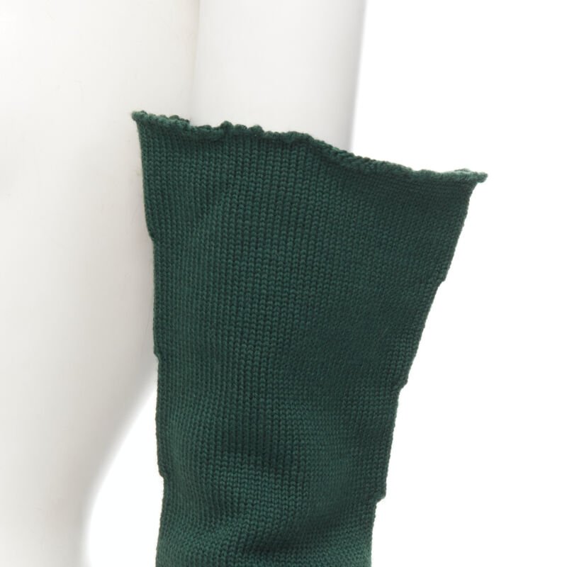 COMME DES GARCONS 1996 Vintage Runway green wool full opera gloves rare