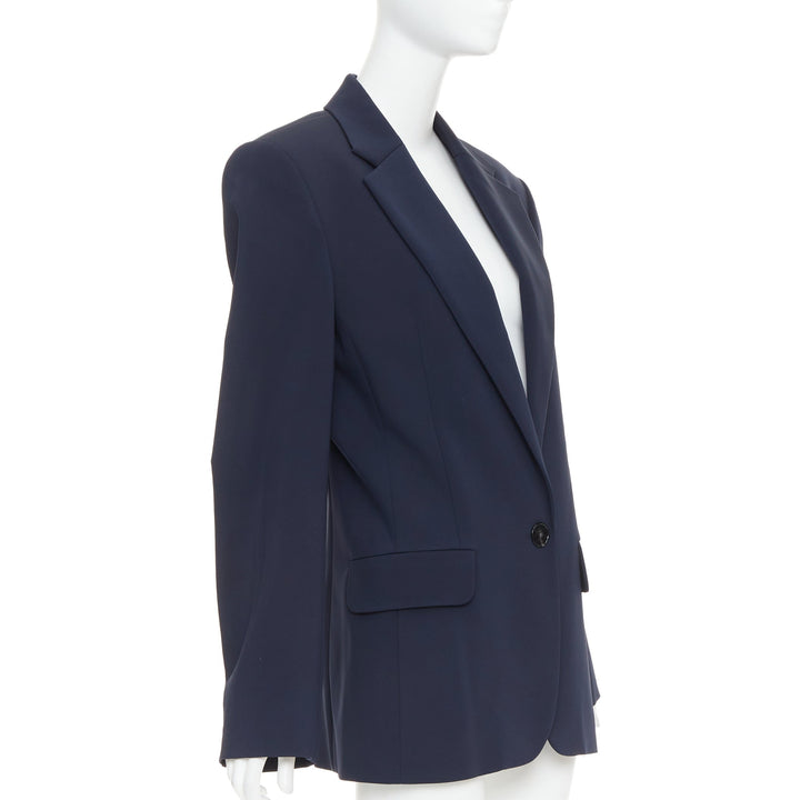 ALEXANDRE VAUTHIER navy blue smooth wool structured oversized boxy blazer jacket