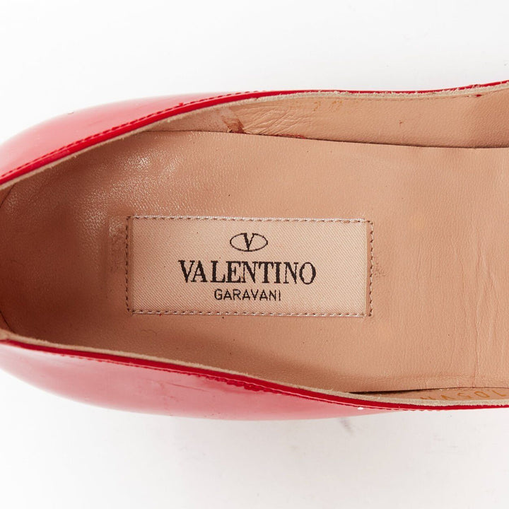 VALENTINO Tango 60 red patent leather Maryjane pumps EU38.5