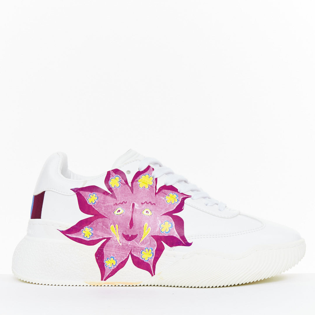 STELLA MCCARTNEY Myfawnwy Loop Sun white vegan chunky graphics sneakers EU38