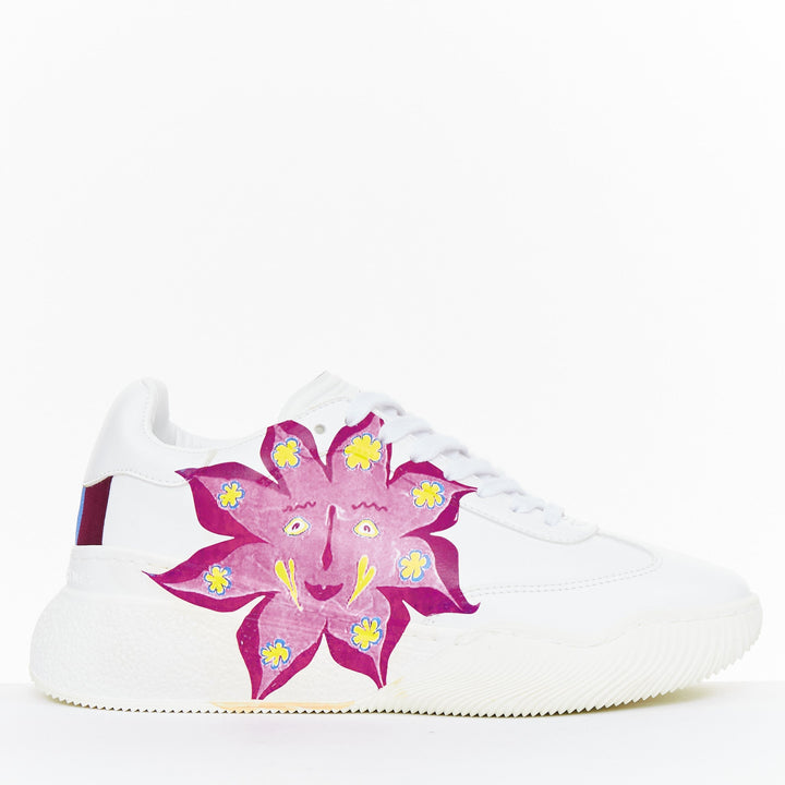 STELLA MCCARTNEY Myfawnwy Loop Sun white vegan chunky graphics sneakers EU38