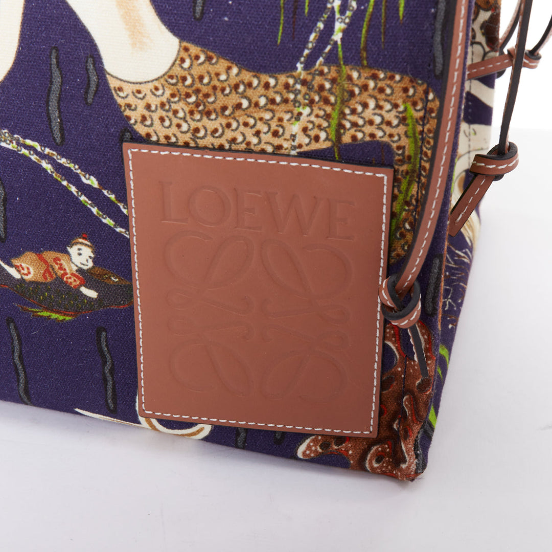 LOEWE 2020 PAULA'S IBIZA Mermaid Medium Cushion Tote printed canvas shoulder bag