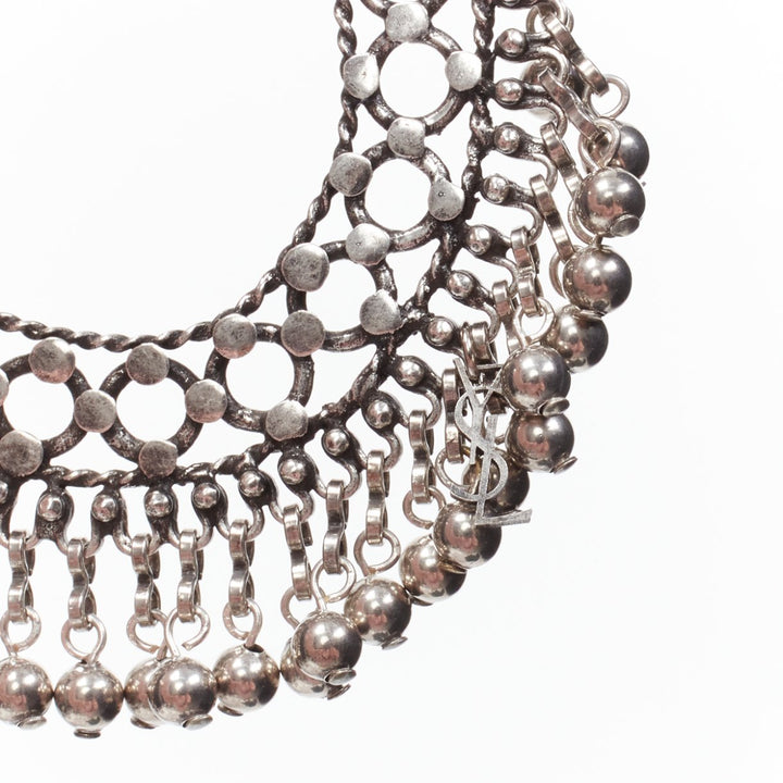 SAINT LAURENT Hedi Slimane Runway Marrakech Folk bohemian hoop earring Pair