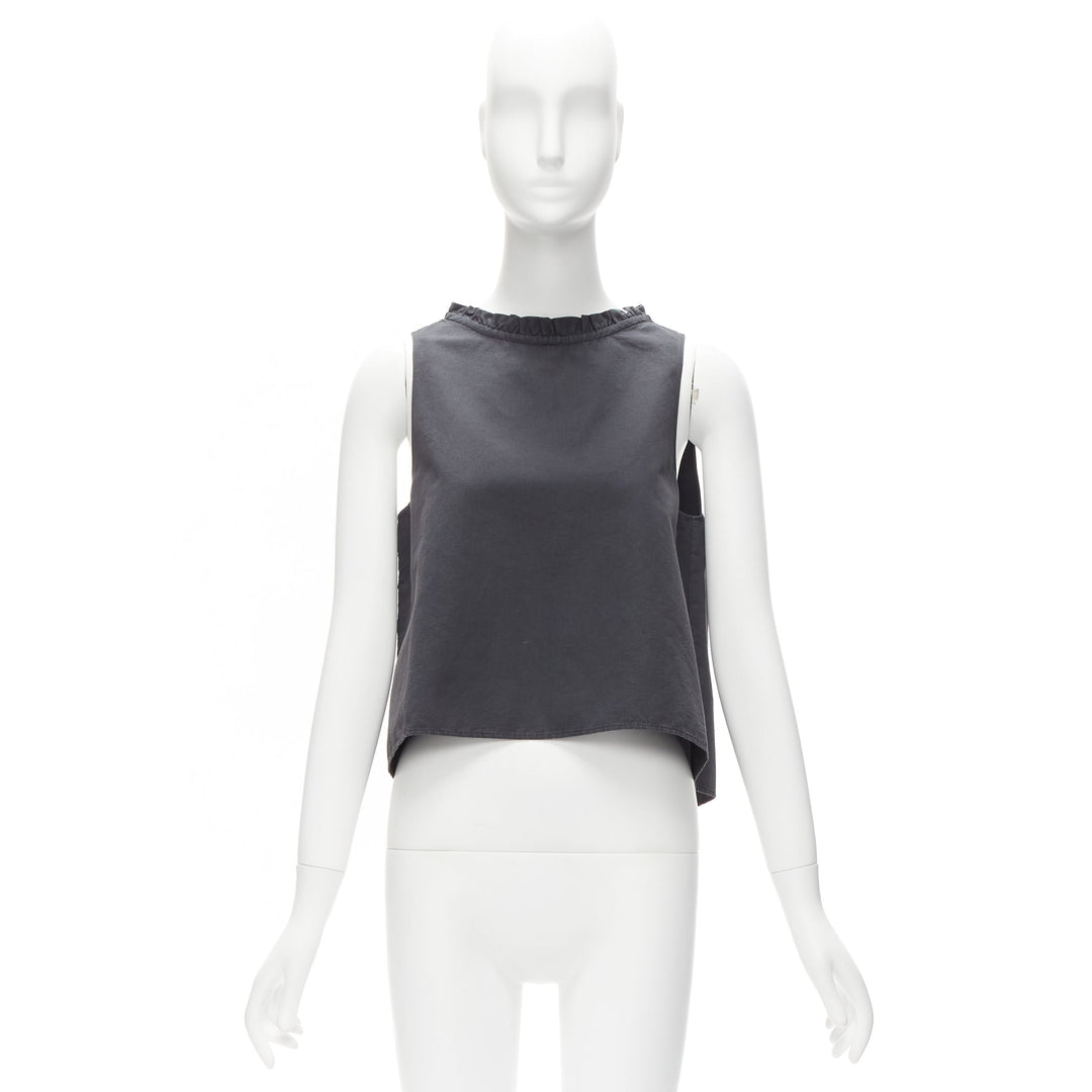 Female mannequin wearing Atlantique Ascoli Grey Cotton Women Top in Size US2 | Available at JHROP