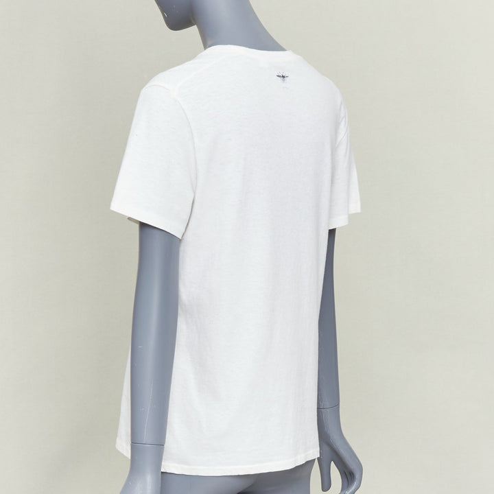 DIOR 2018 Youthquake off white cotton linen bee logo feminism activist tshirt