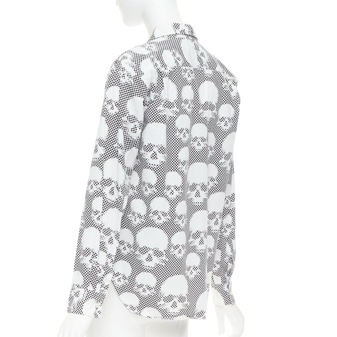 COMME DES GARCONS HOMME PLUS 2011 blue skeleton skull patchwork shirt XS
