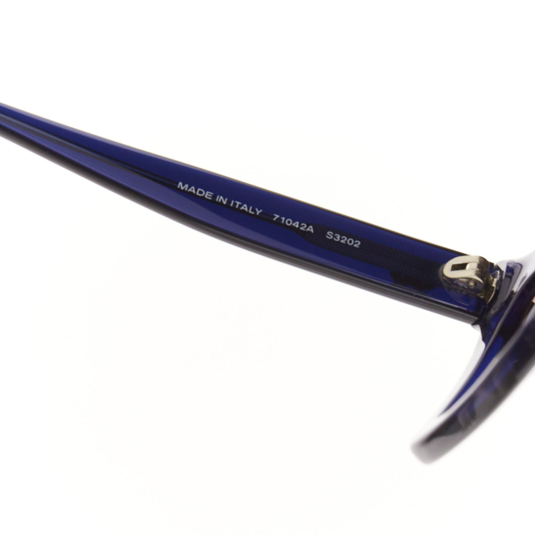 CHANEL 2019 Runway 71042A midnight blue acetate gradient lenses square sunglass