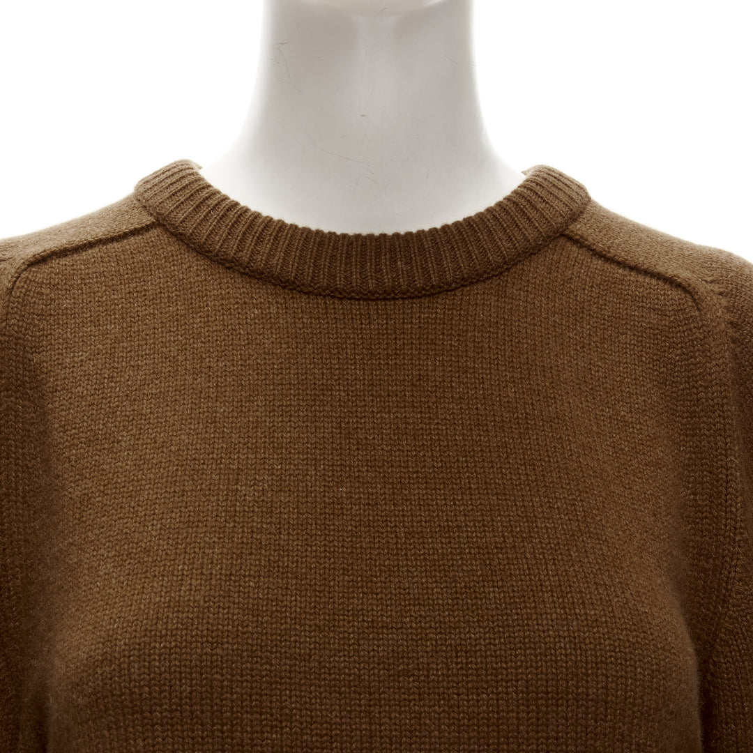 CHLOE 100% cashmere brow round puff sleeve cropped sweater S