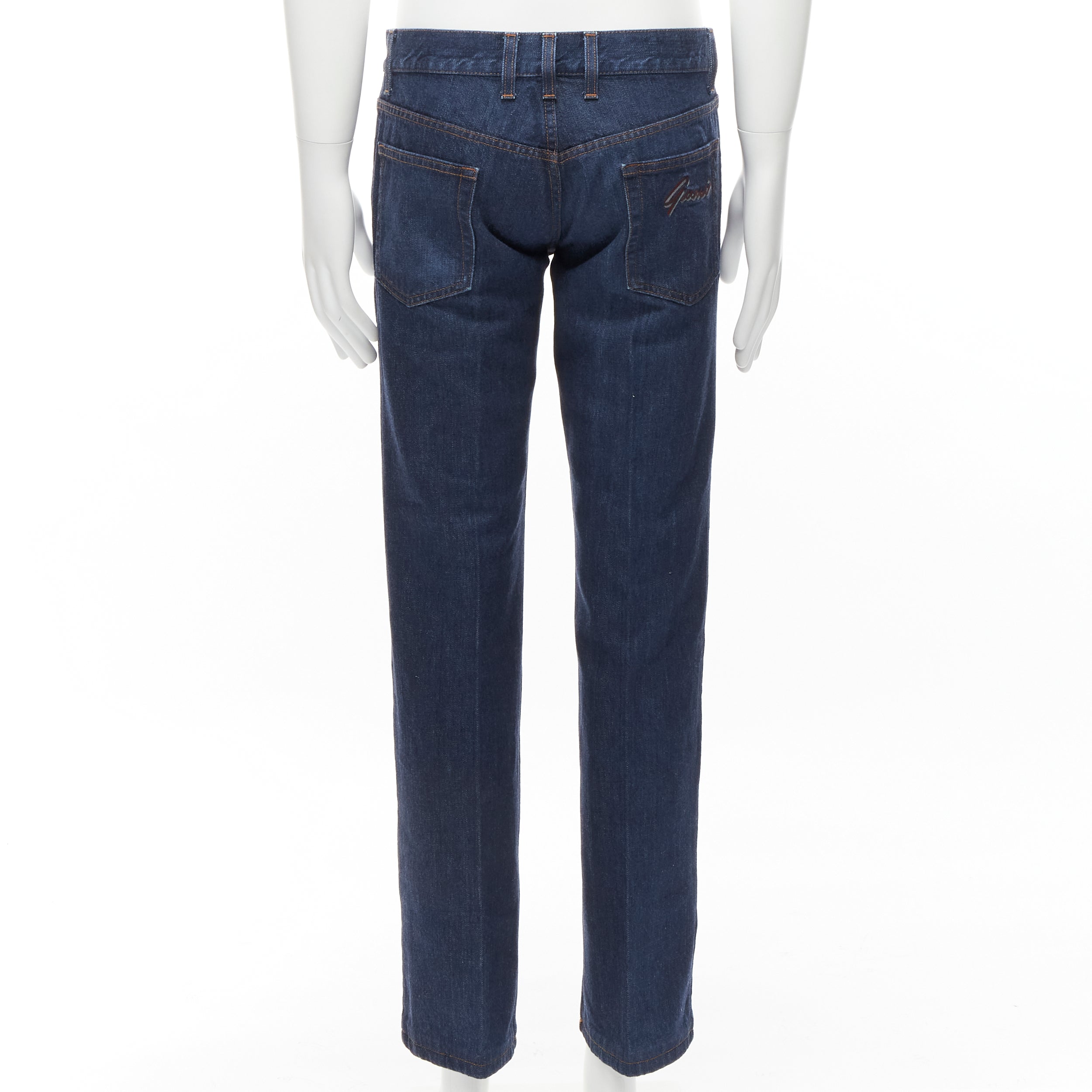 【関税送料込み】gucci TURN UP JEANS GUCCI GG Supreme-Canvas Turn-Up Jeans in Blue | endource