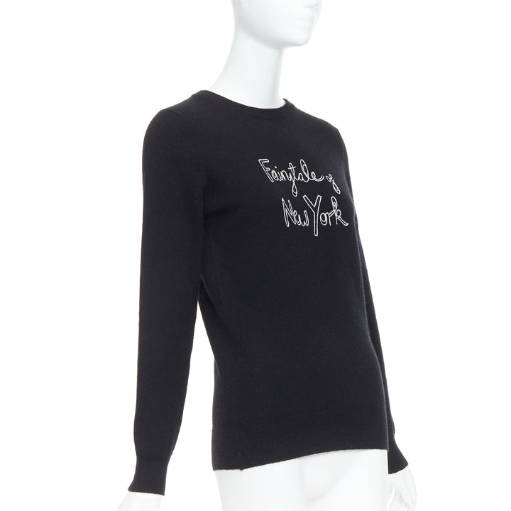 BELLA FREUD 100% cashmere Fairytale of New York black sweater XS