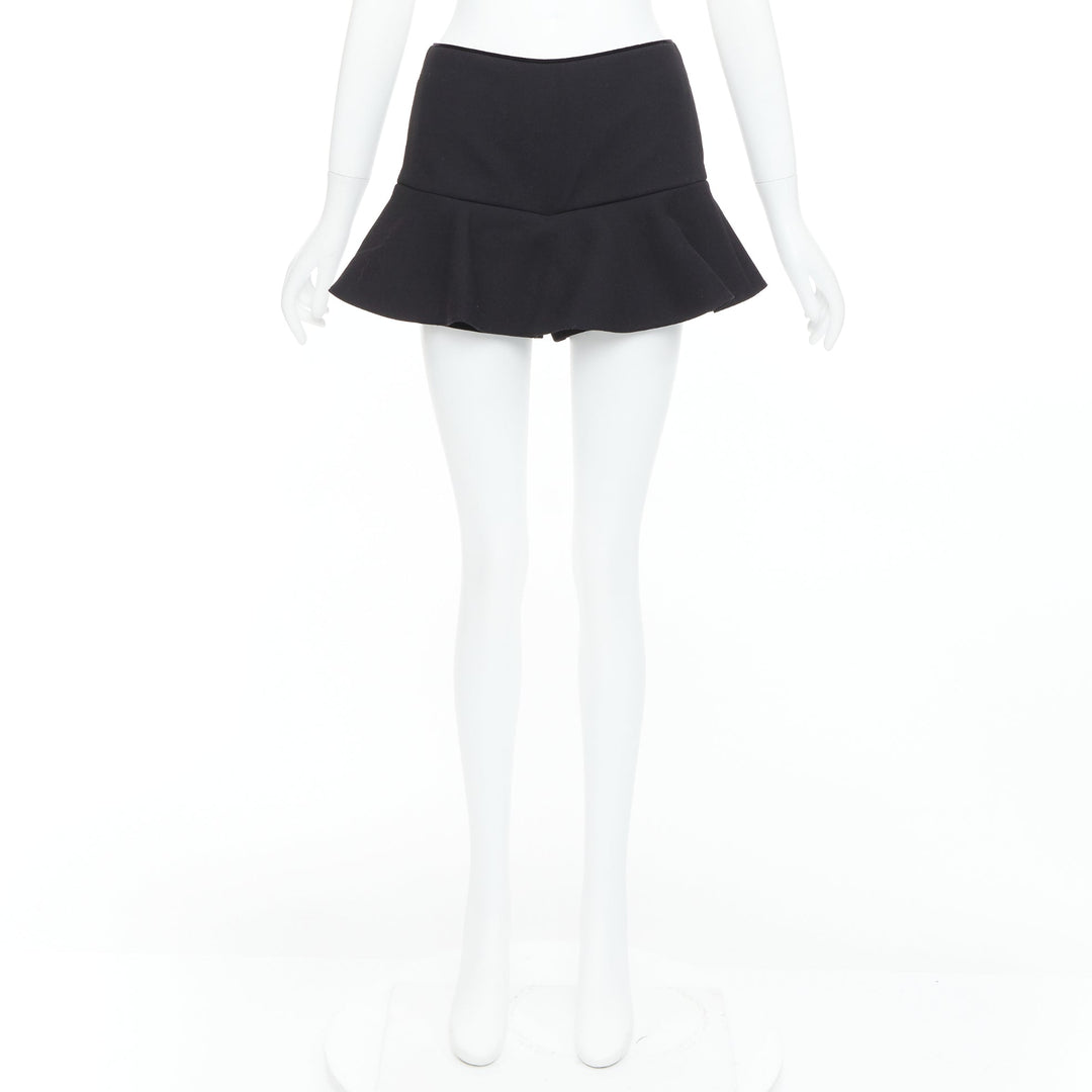 RED VALENTINO black ruffle hem skort shortsIT38 XS