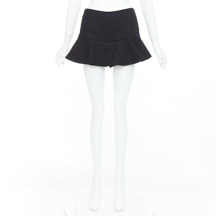 RED VALENTINO black ruffle hem skort shortsIT38 XS