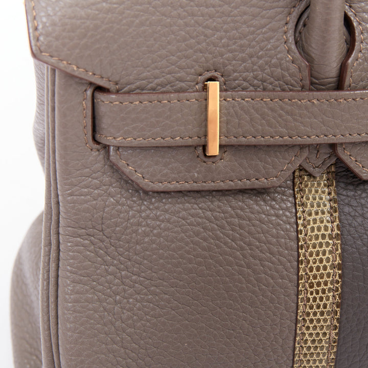 rare HERMES Jean Paul Gaultier Birkin 30 Club grey leather top handle bag