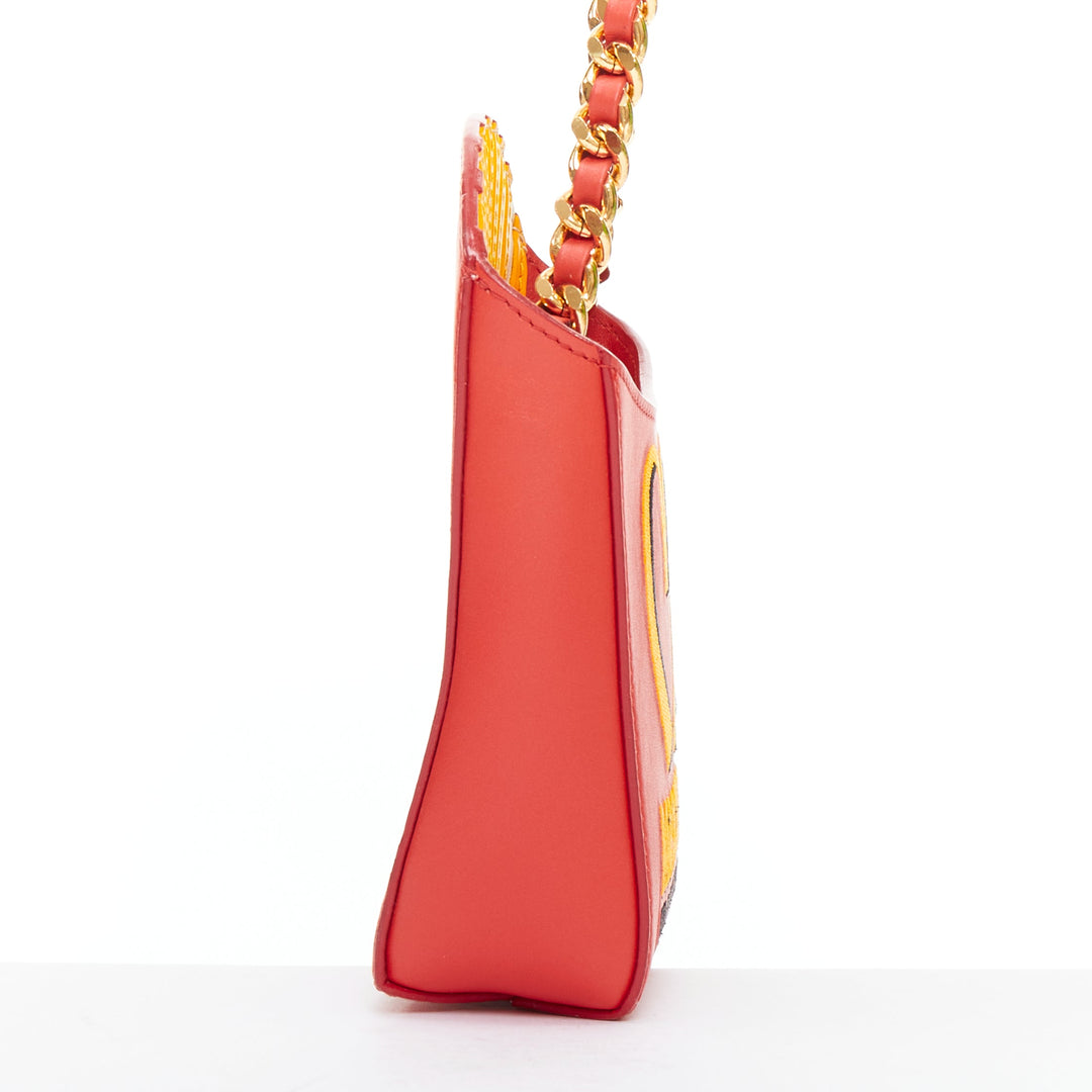 rare MOSCHINO McDonalds Fast Food Runway red yellow french fries crossbody bag