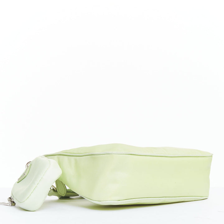 PRADA Re-edition 2005 Re-nylon Trio mint green nylon crossbody bag