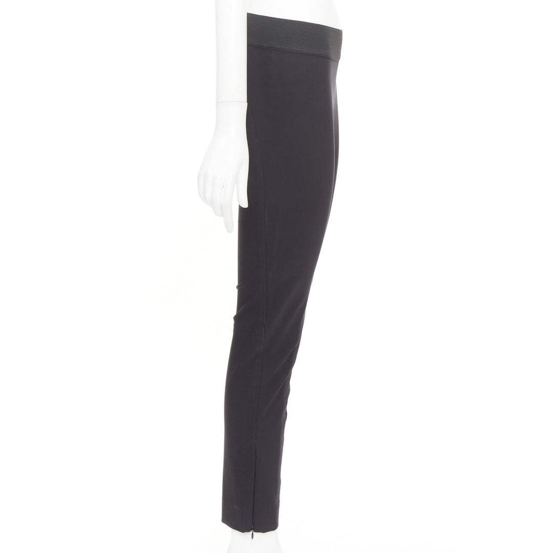 STELLA MCCARTNEY 2015 black cotton stretch zip equestrian riding pants  IT38 XS