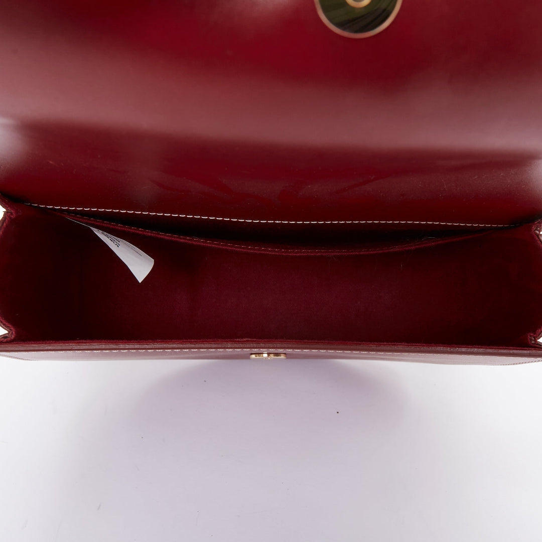 A.P.C. Eloise burgundy smooth leather saddle crossbody shoulder bag