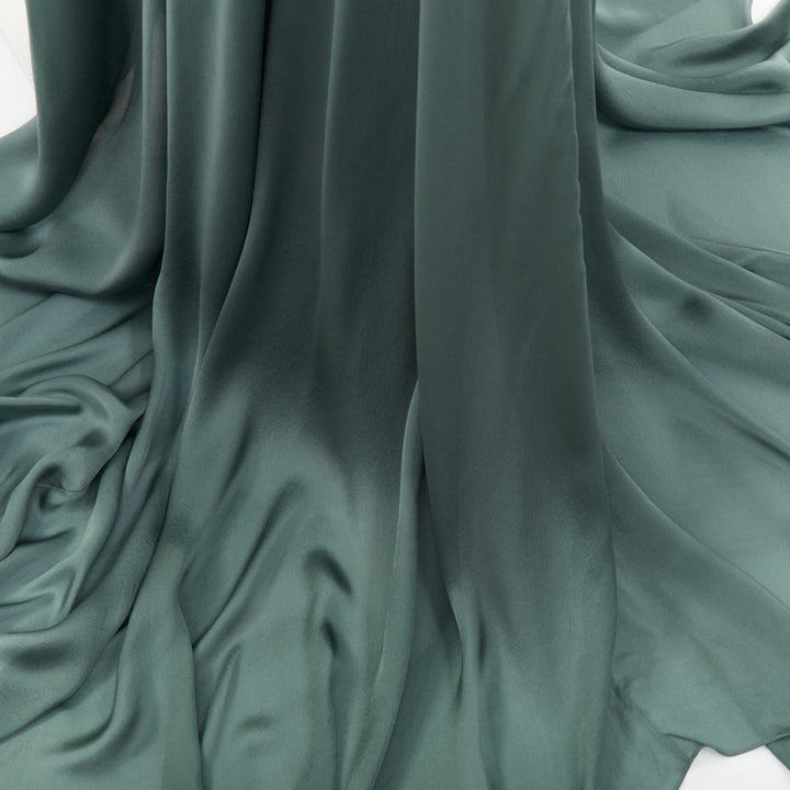 ALEXANDRE VAUTHIER COUTURE 2020 Runway petrol jewel green strapless cape gown