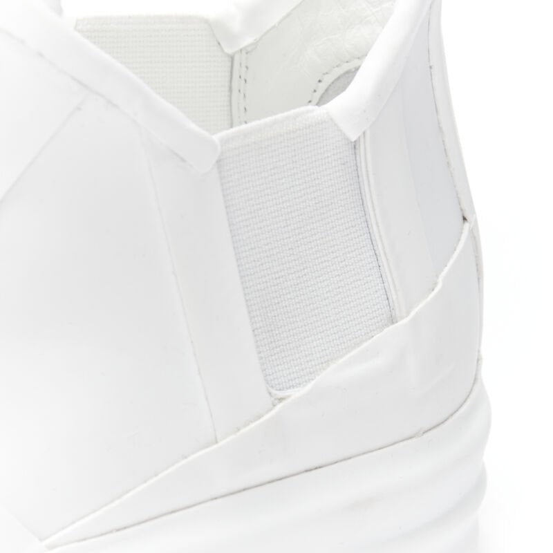 RICK OWENS Geobasket Mummy Plaster wrapped white mid top sneaker EU37