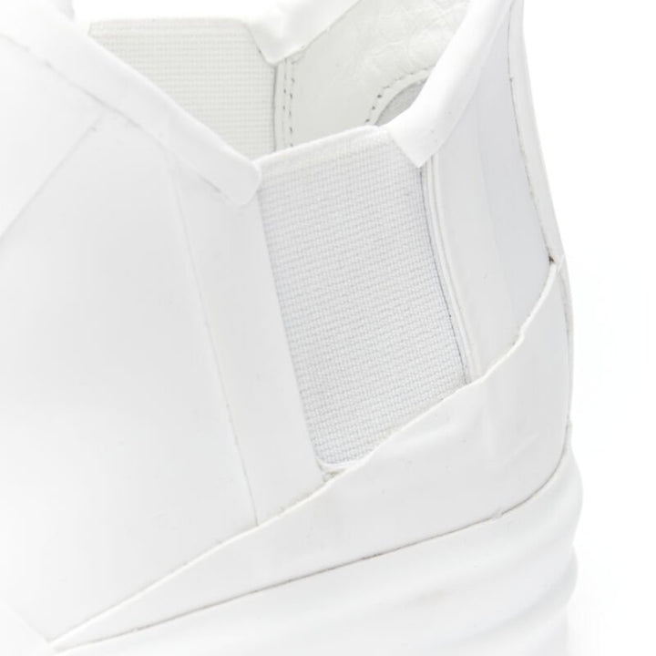 RICK OWENS Geobasket Mummy Plaster wrapped white mid top sneaker EU37