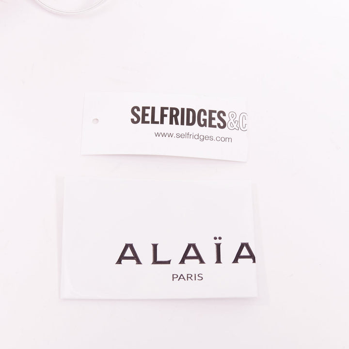 ALAIA 2022 Le Coeur white smooth calfskin sculptural leather heart crossbody bag