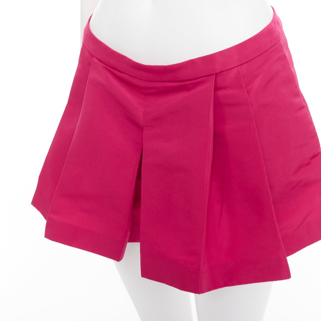 RED VALENTINO rose pink high waisted pleated mini skort skirt IT38 XS