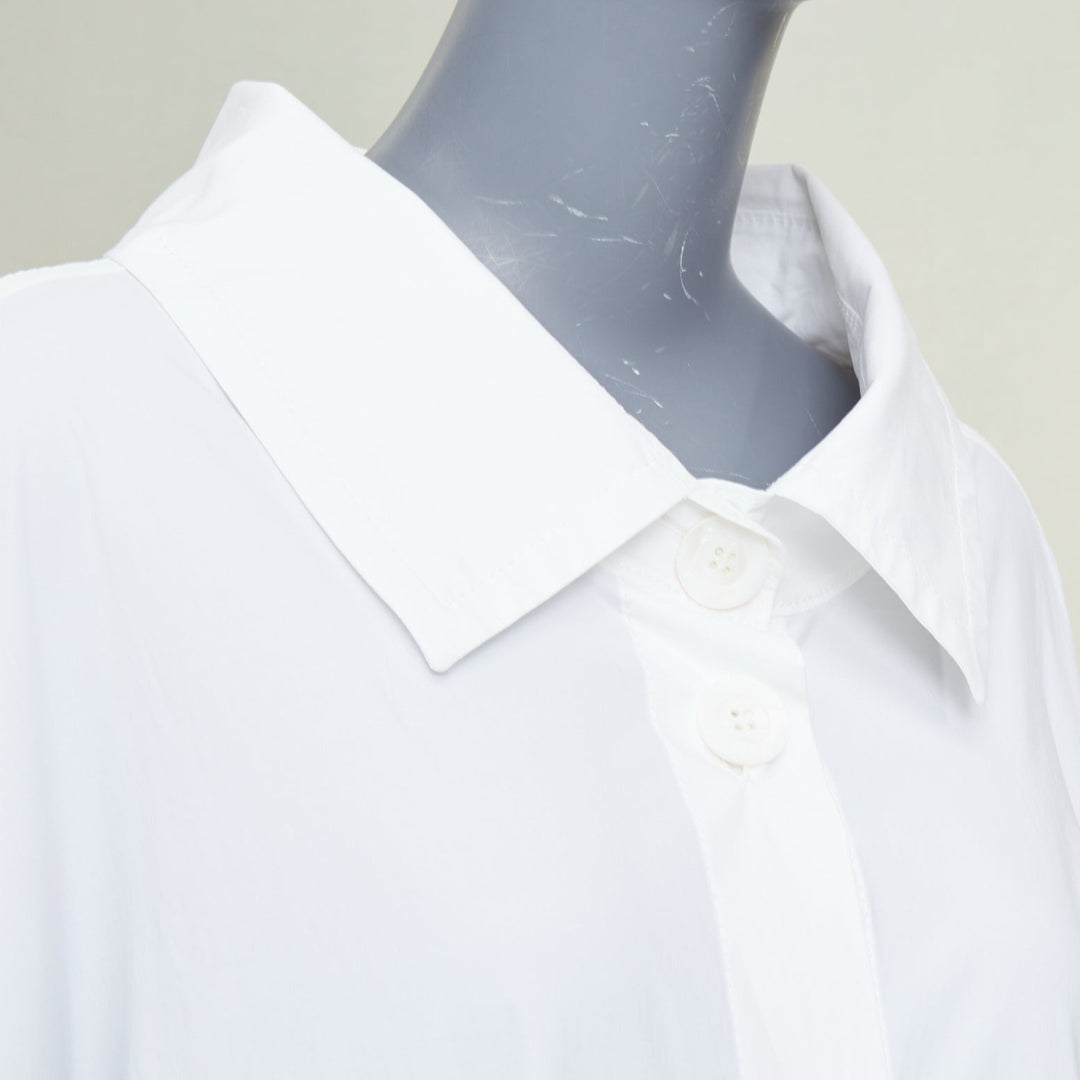 MOSCHINO Couture! white cotton poplin oversized maxi shirt dress IT50