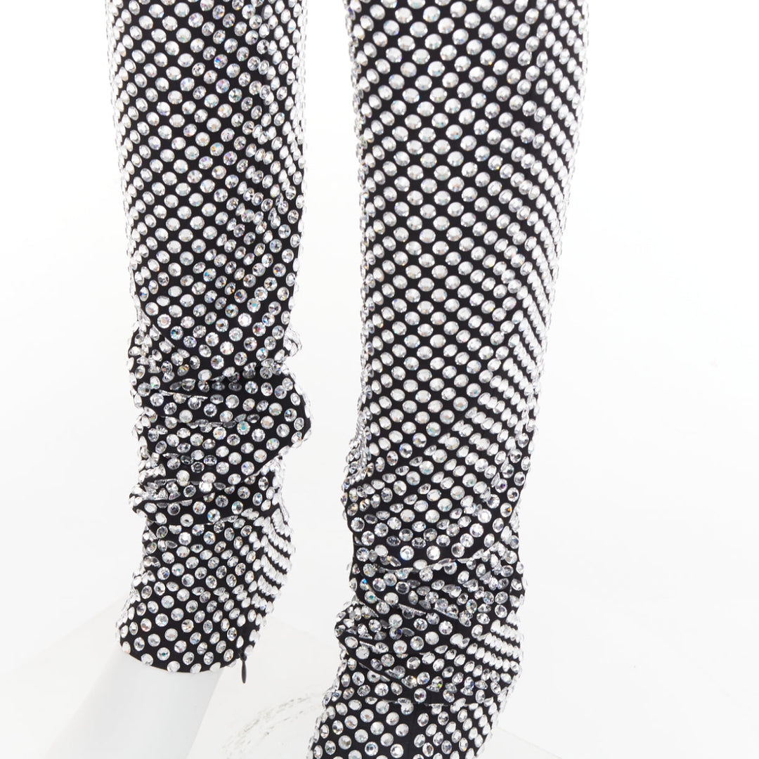 rare ALEXANDRE VAUTHIER COUTURE SS2021 Runway silver crystal scoop neck jumpsuit