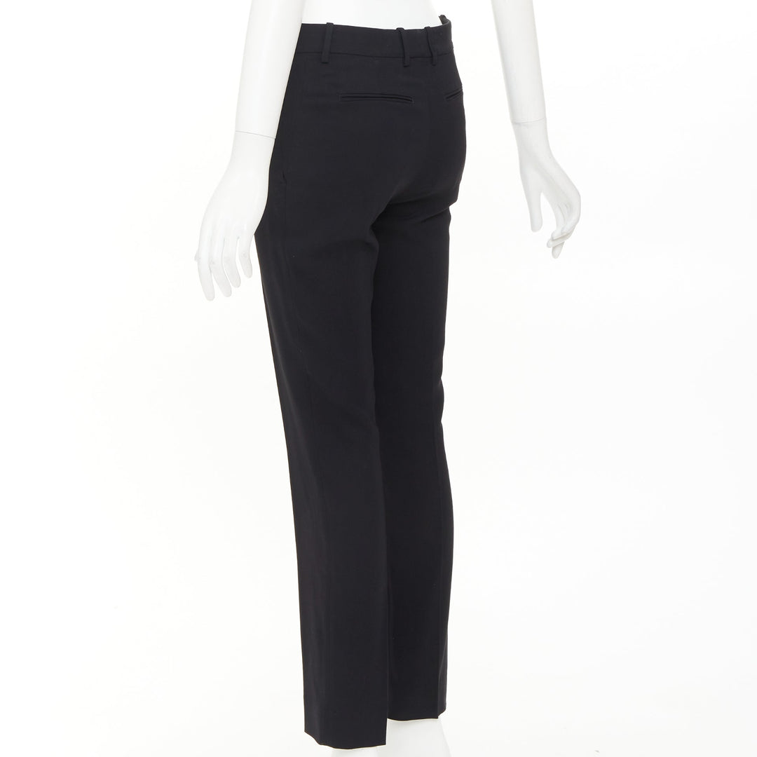 OLD CELINE Phoebe Philo black high waisted pockets minimal cropped trousers FR34