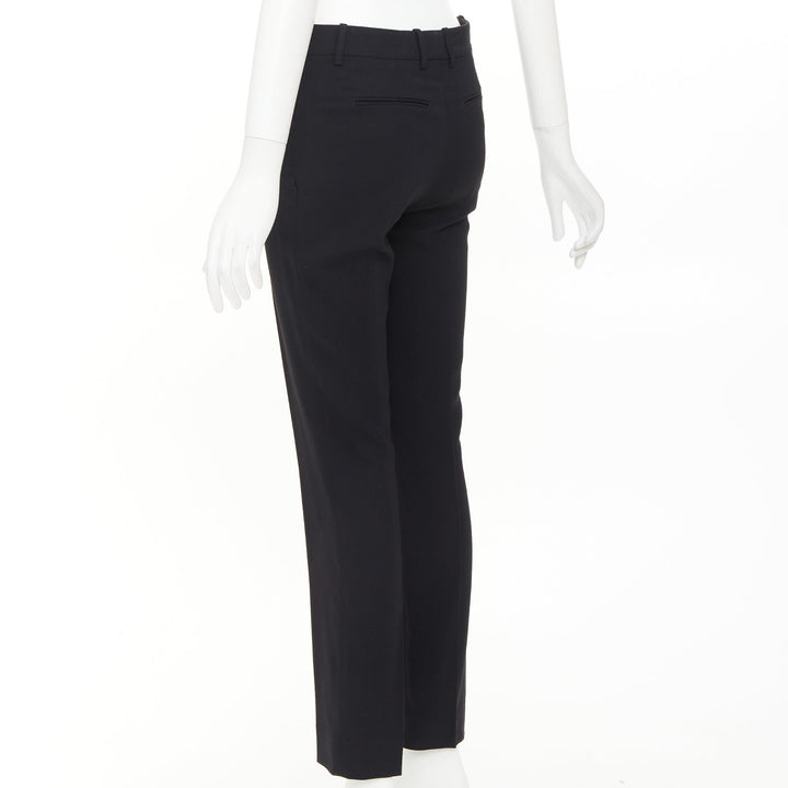 OLD CELINE Phoebe Philo black high waisted pockets minimal cropped trousers FR34