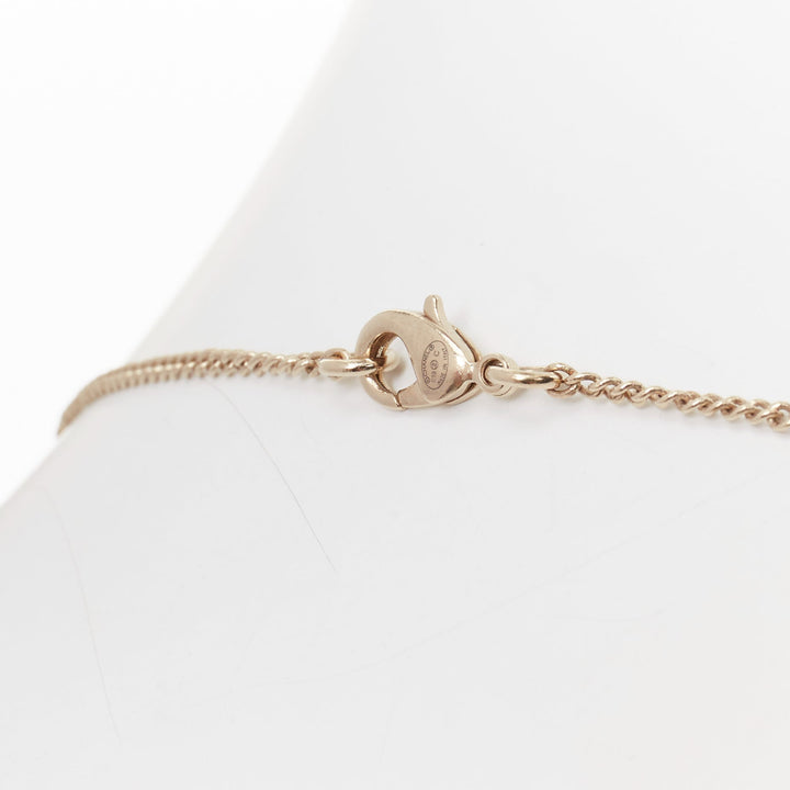 CHANEL 2020 crystal faux pearl pendant CC logo gold chain necklace