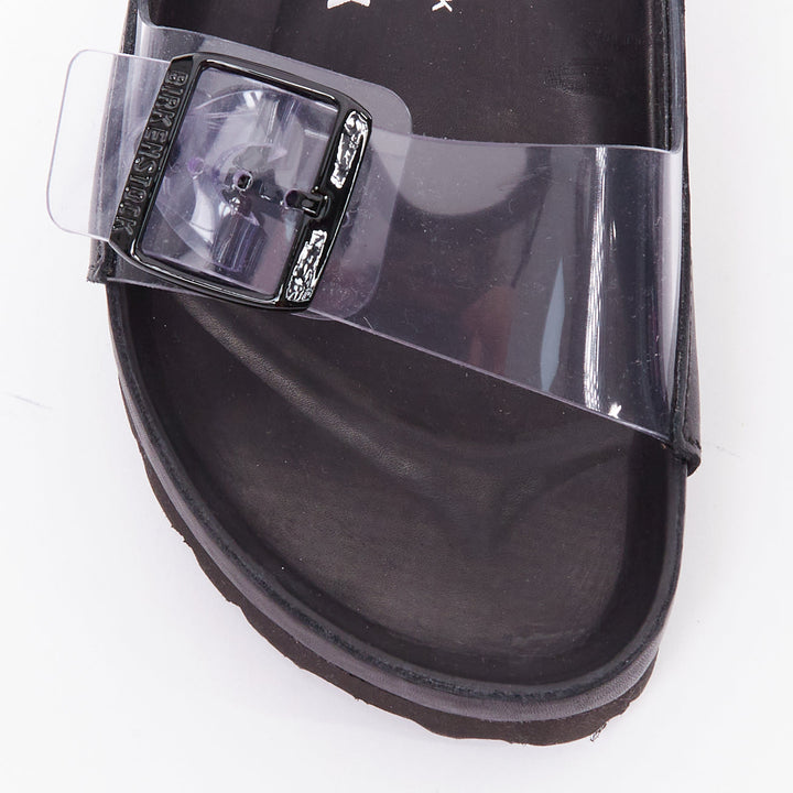 MANOLO BLAHNIK Birkenstock clear PVC black midsoles sandals EU39