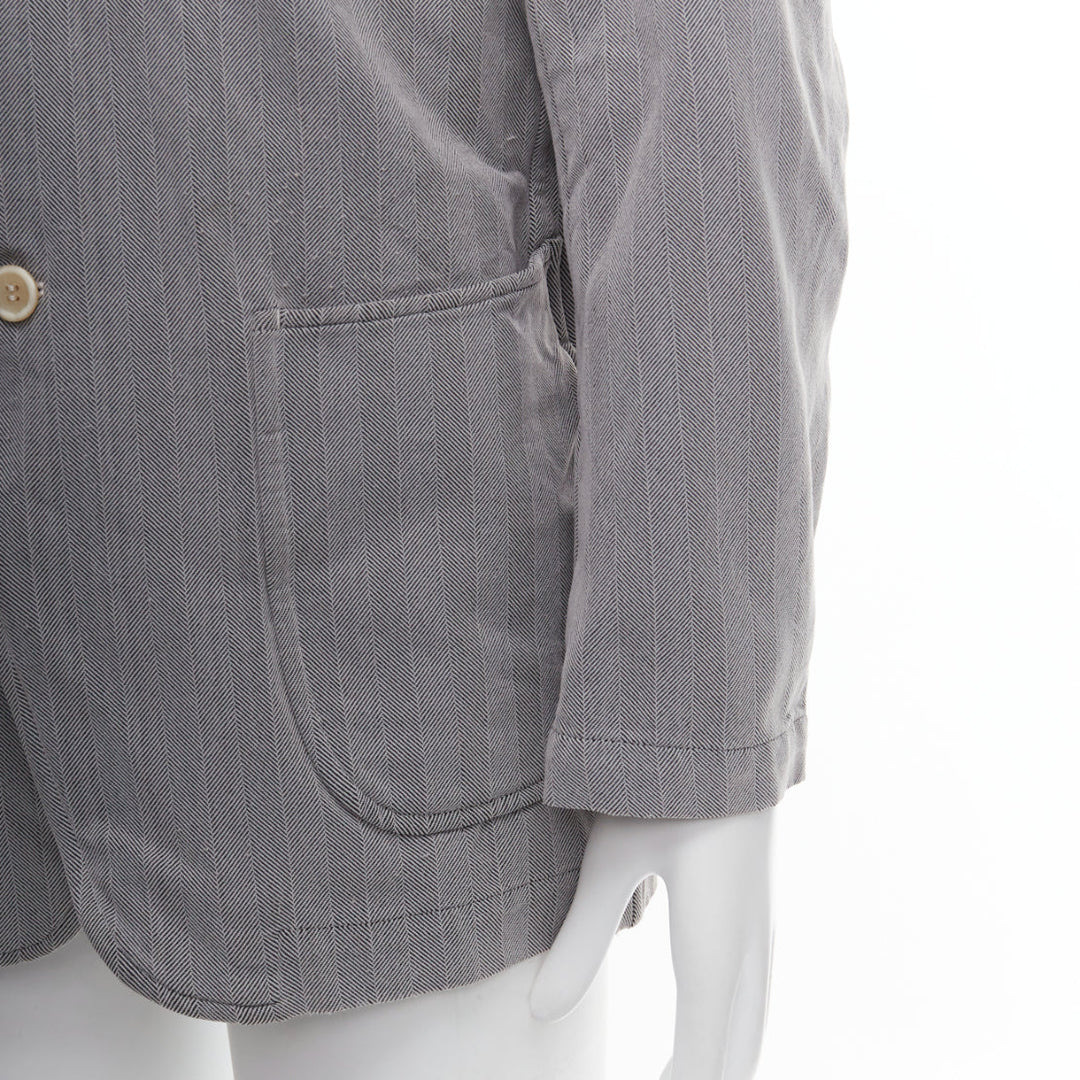 COMME DES GARCONS HOMME PLUS 1999 grey crinkle effect 3 pocket blazer M