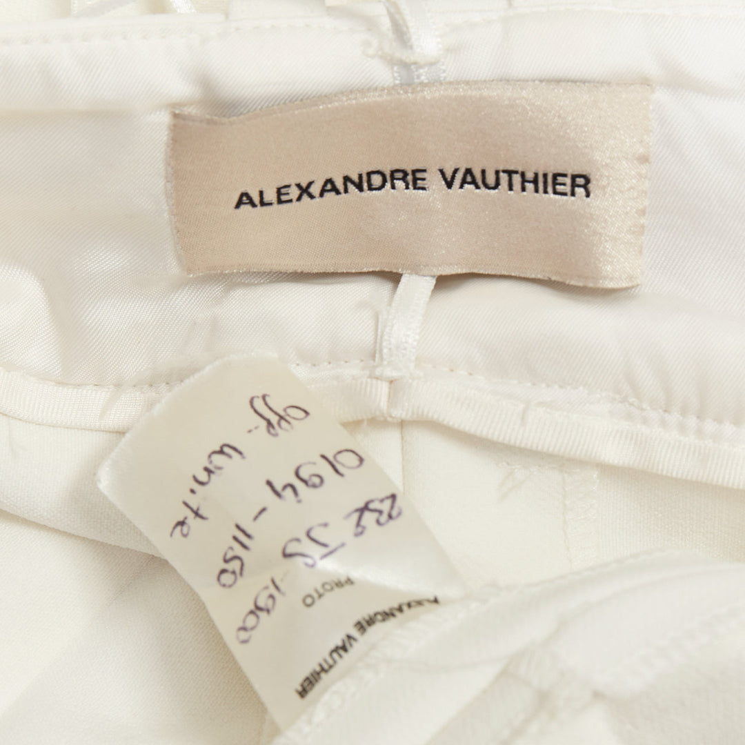ALEXANDRE VAUTHIER COUTURE off white crepe halter neck waistcoat jumpsuit