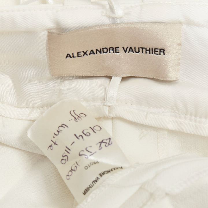 ALEXANDRE VAUTHIER COUTURE off white crepe halter neck waistcoat jumpsuit