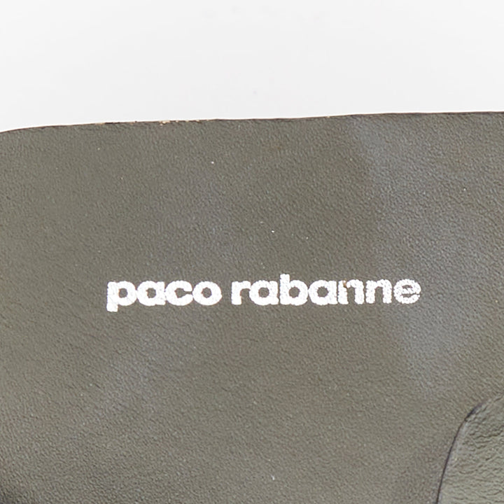PACO RABANNE Bucket black puzzle leather patch medium shoulder bag
