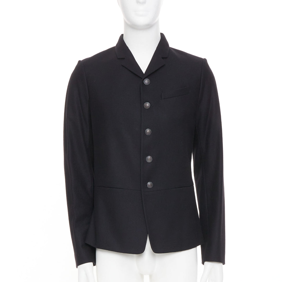 NEIL BARRETT high break notch lapel five button slim wool blazer jacket EU46