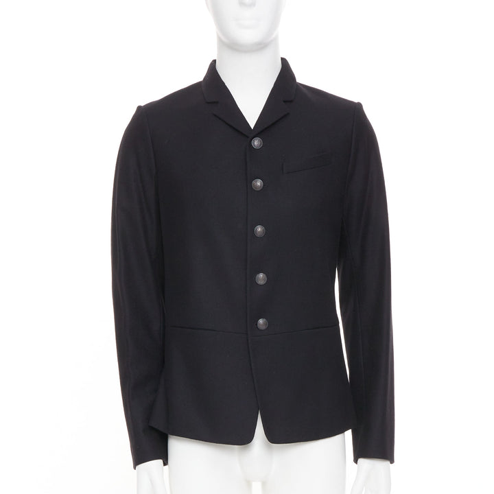 NEIL BARRETT high break notch lapel five button slim wool blazer jacket EU46