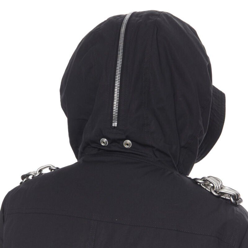 RICK OWENS AW 2019 Larry Jumbo Parka chained goose down padded puffer IT42 M