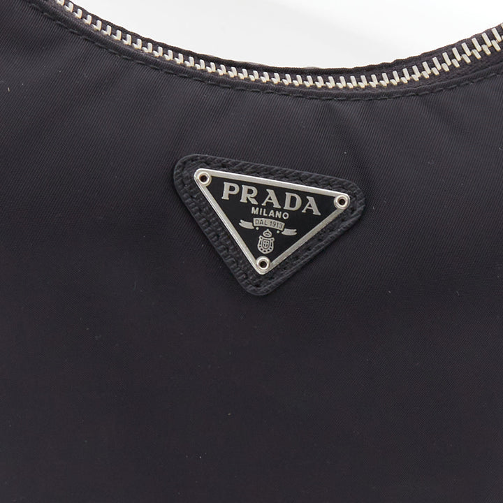 PRADA Re-Edition 30 Re-Nylon 3 in 1 black nylon logo crossbody hobo bag