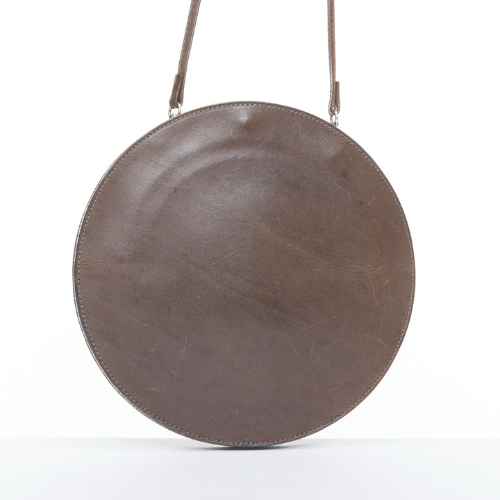 MAISON MARGIELA Vintage brown circular kisslock crossbody bag