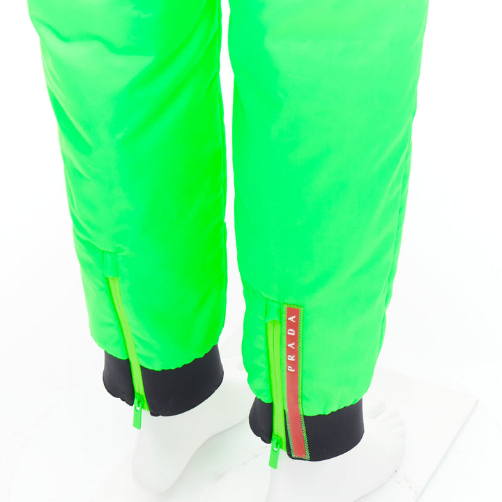 PRADA 2018 Linea Rossa SPG52M Pistachio neon green insulated pants M Asap Rocky