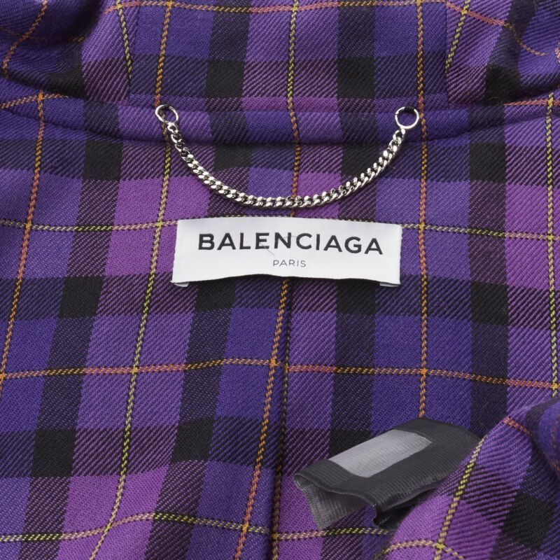 BALENCIAGA 2018 Runway Pulled khaki grey toggle wrap coat M