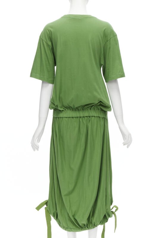 Female mannequin wearing Marni Green Cotton Women Casual Dress in Size IT38 | Available at JHROP