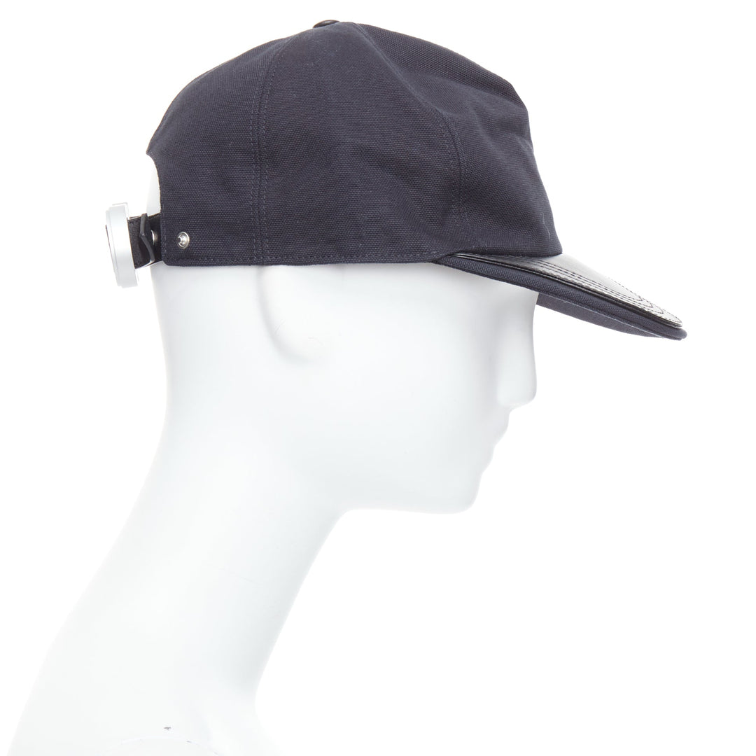 CHRISTAIN DIOR ALYX STUDIO black saddle leather CD buckle baseball cap