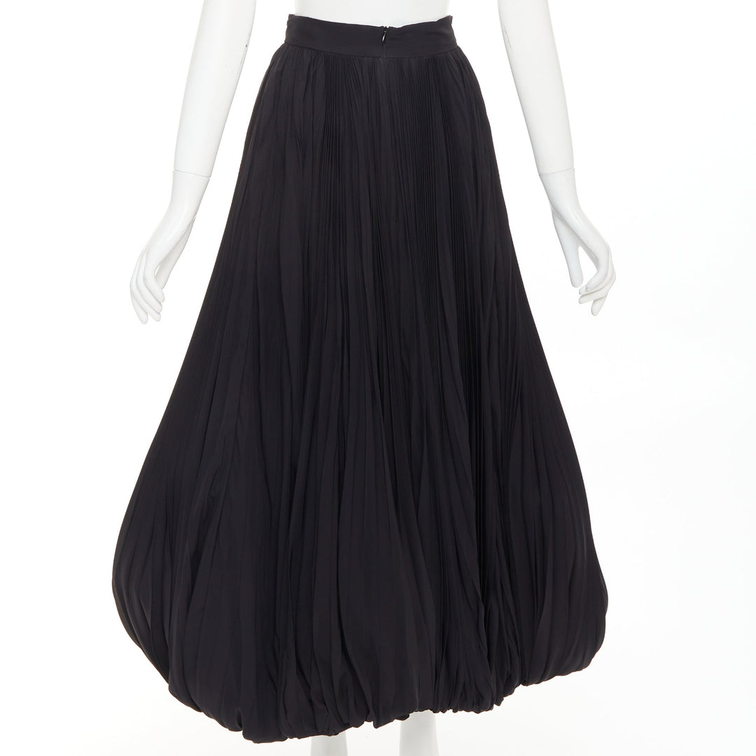 rare ALEXANDRE VAUTHIER COUTURE black pleated voluminous bubble hem skirt