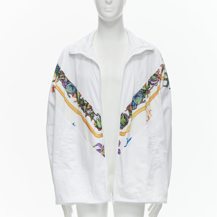 VERSACE 2021 Tresor De La Mer Runway white starfish track jacket IT54 2XL